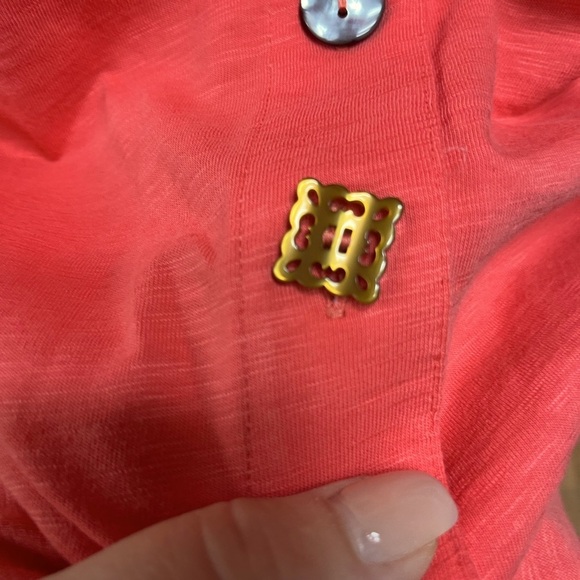 NWT Soft Surroundings Coral Shirt Dress with Pockets - Picture 3 of 11